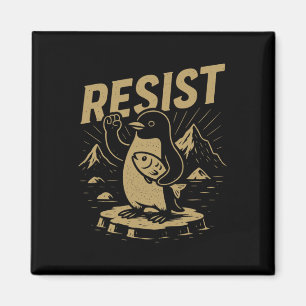 Íman Pinguins Gráficos Engraçados Resistem Pinguim Cont