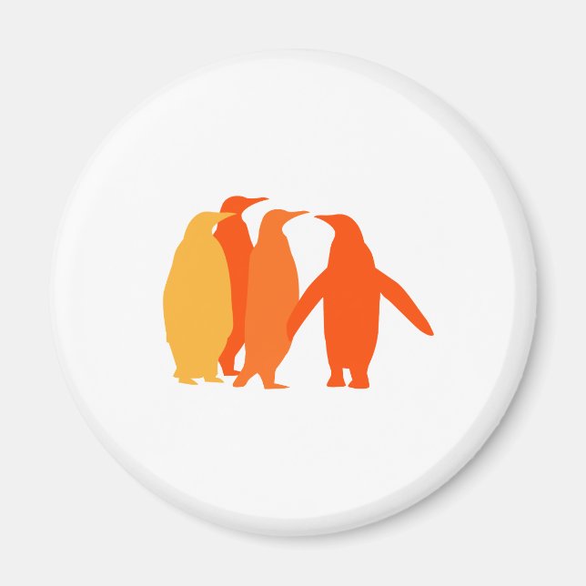 Íman Pinguins Laranja (Frente)