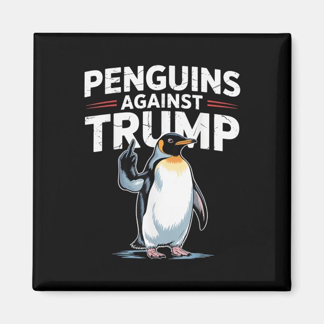 Íman Pinguins Pinguins Contra Pinguins Engraçados (Frente)