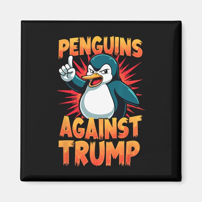 Íman Pinguins Pinguins Contra Pinguins Engraçados (Frente)