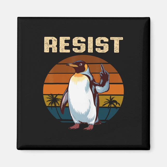 Íman Pinguins Pinguins Contra Pinguins Engraçados (Frente)