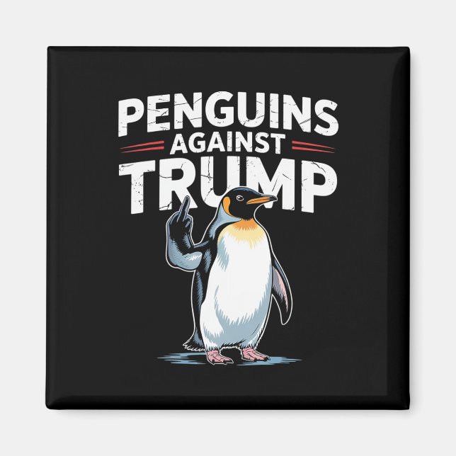 Íman Pinguins Pinguins Contra Pinguins Engraçados (Frente)