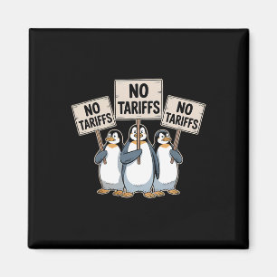 Íman Pinguins Protestam Contra Tarifas de Trump Pinguim