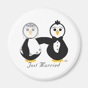 Íman Pinguins que obtêm o recem casados casado
