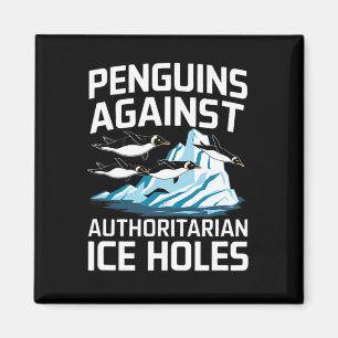 Íman Pinguins Trump Contra Buracos De Gelo Autoritários
