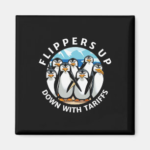 Íman Pinguins Viram as Barbatanas em Protesto Contra Ta
