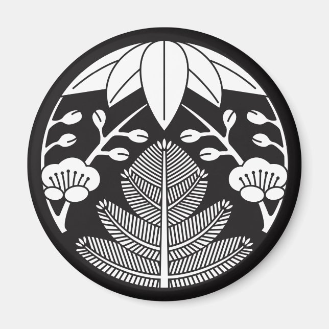 Íman Pinheiro,folhas de bambu,ume (Frente)