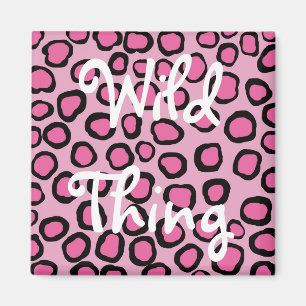 Íman Pink Faux Animal Print Wild Thing 