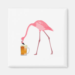 Íman Pink Flamingo Beer Lover