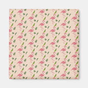 Íman Pink Flamingo Pattern