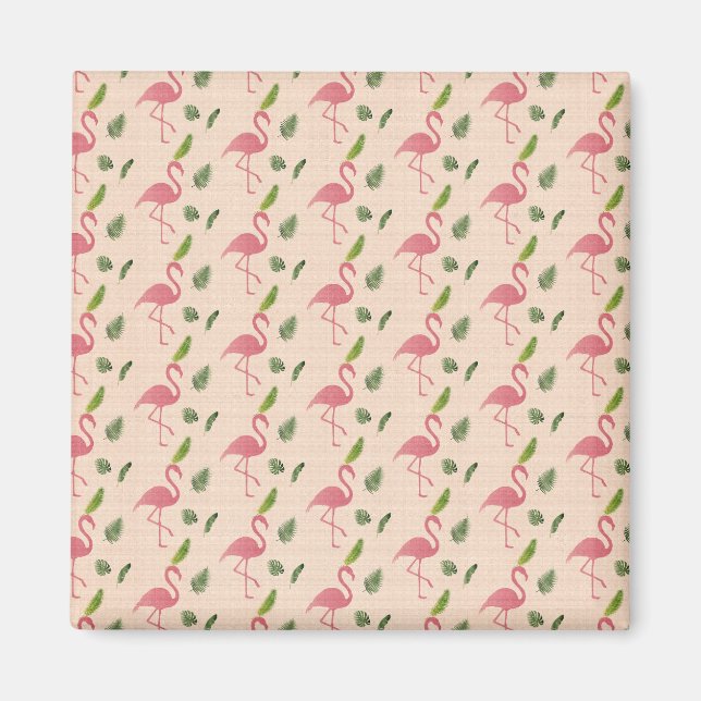 Íman Pink Flamingo Pattern (Frente)