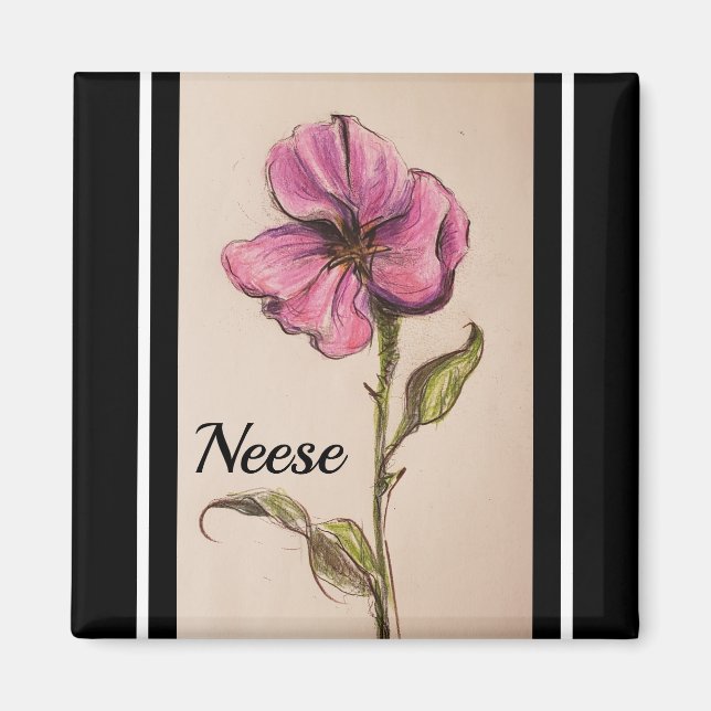 ÍMAN PINK FLORAL (Frente)