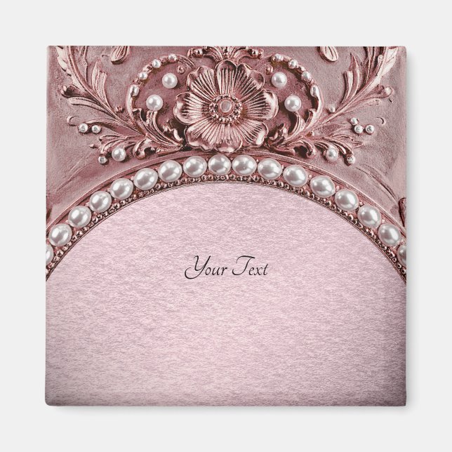 Íman Pink Flower Magnet (Frente)