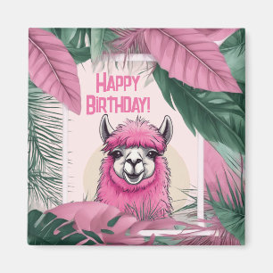 Íman Pink Happy Smiling Lama