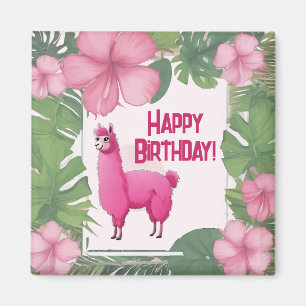 Íman Pink Happy Smiling Lama