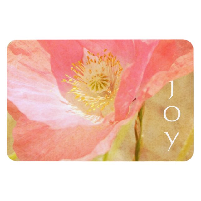 Íman Pink-Islândia Poppy Joy Magnet (Horizontal)