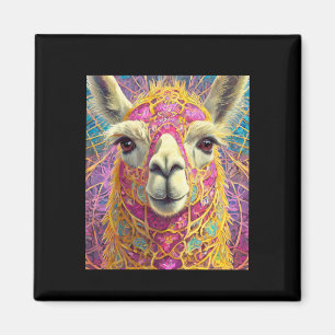 Íman Pink Lama Alpaca Sticker