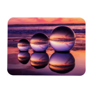 Íman Pink Lensball California Beach Sunset