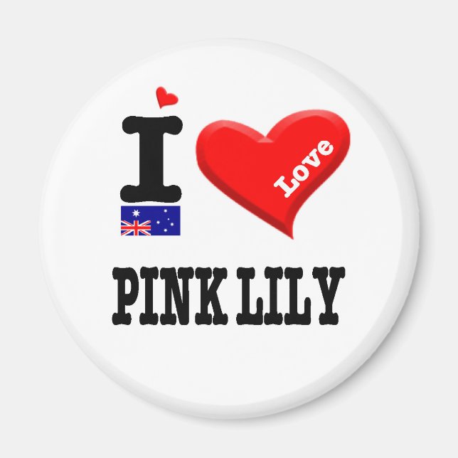 Íman PINK LILY - Eu adoro (Frente)