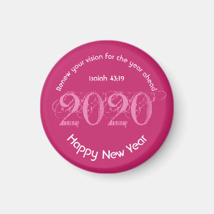Íman PINK Na moda DA RENOVAÇÃO DO feliz ano novo VISI