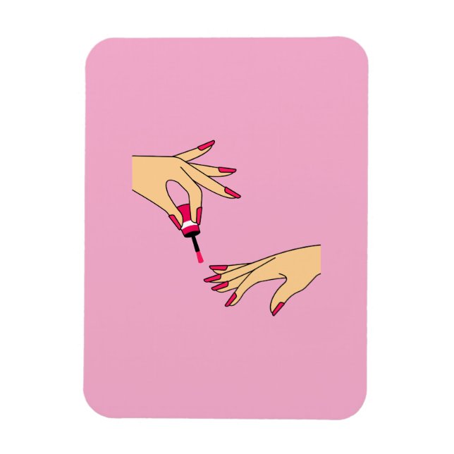 Íman Pink Nails Manicure Art - Girly Beauty (Vertical)