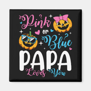 Íman Pink Ou Blue Papa Te Ama Pumpkin Baby Square