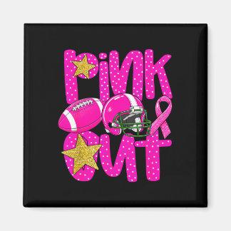 Íman Pink out football pink ribbon breast cancer