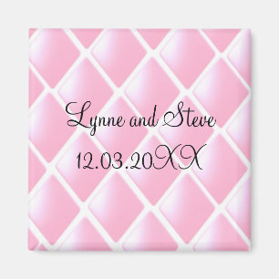 Íman Pink Quilted Diamond Save the Date