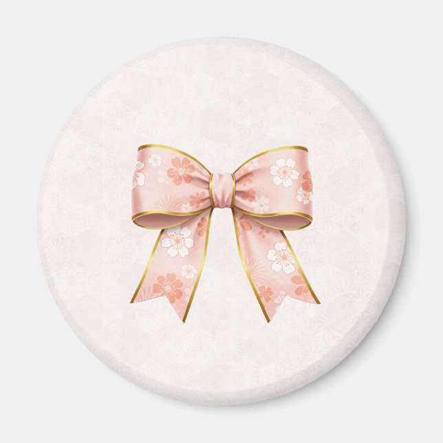 Íman Pink Sakura Ribbon – Japanese-Inspired (Frente)