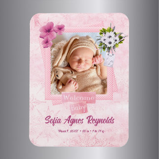 Íman Pink Shabby Style Baby