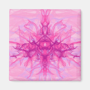 Íman PINK SMOKE - Arte Fractal Moderna e abstrato -