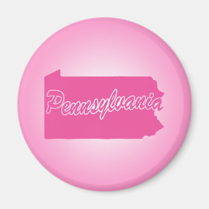 Íman Pink State Pennsylvania Magnet