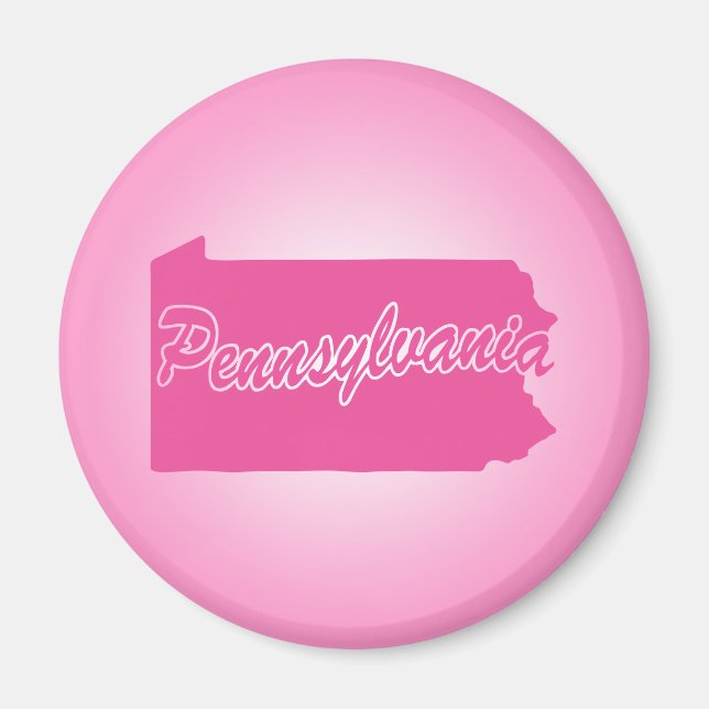 Íman Pink State Pennsylvania Magnet (Frente)