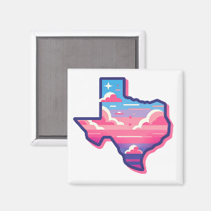 Íman Pink Texas e Blue Cotton Candy Skies
