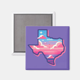 Íman Pink Texas e Blue Cotton Candy Skies