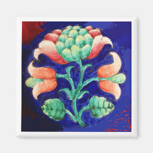 ÍMAN PINK VERDE AZUL FLORAL