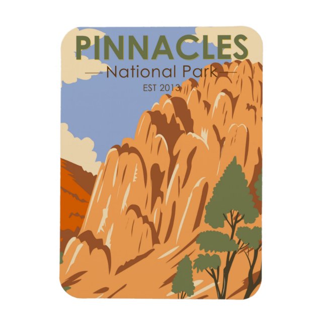 Íman Pinnacle National Park California Vintage (Vertical)