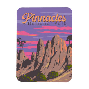 Íman Pinnacle National Park Illustration Viagem Art