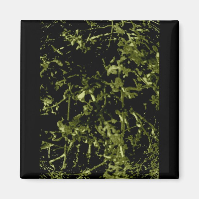 ÍMAN PINO DE ABSTRATO VERDE E PRETO (Frente)