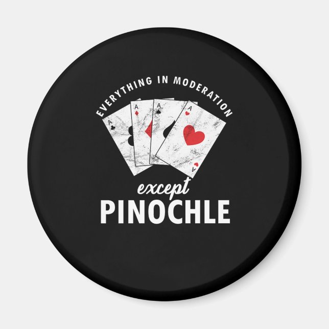 Íman Pinochle Binocle Penuchle Cards Gift (Frente)