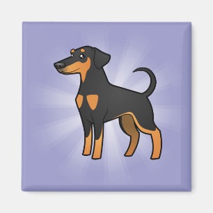 Íman Pinscher do Doberman dos desenhos animados