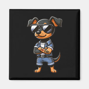 Íman Pinscher Miniatura Eu Amo Pai Cachorro Engraçado T