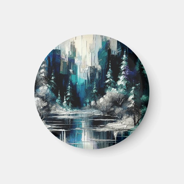 Íman Pintado Cena de Inverno de 1006 (Frente)