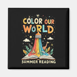 Íman Pinte nosso mundo Arte do livro de leitura de verã