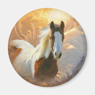 Íman Pinte o ímã do ouro do cavalo