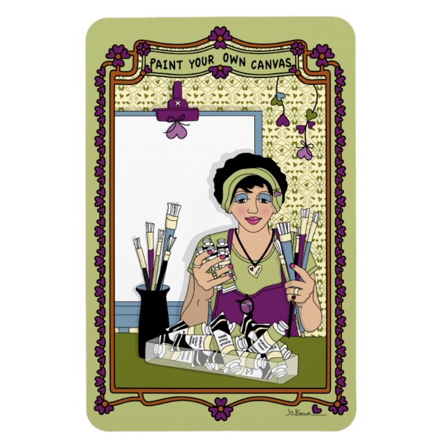 Íman Pinte o seu próprio Canvas_A_4x6 Geladeira (Vertical)