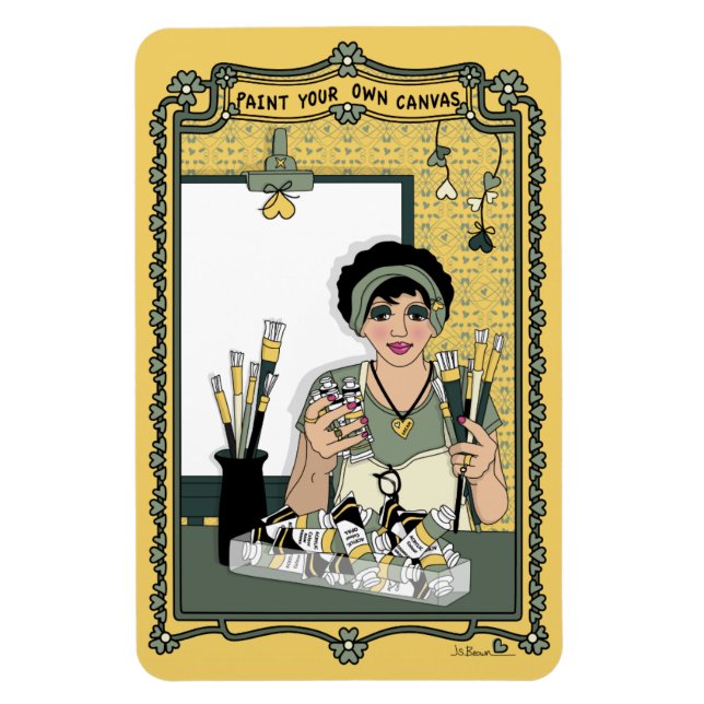 Íman Pinte seu próprio refrigerador Canvas_C_4x6 (Vertical)