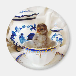 Íman Pintinho de Efeito de Tinta de Óleo e Taça de Ch