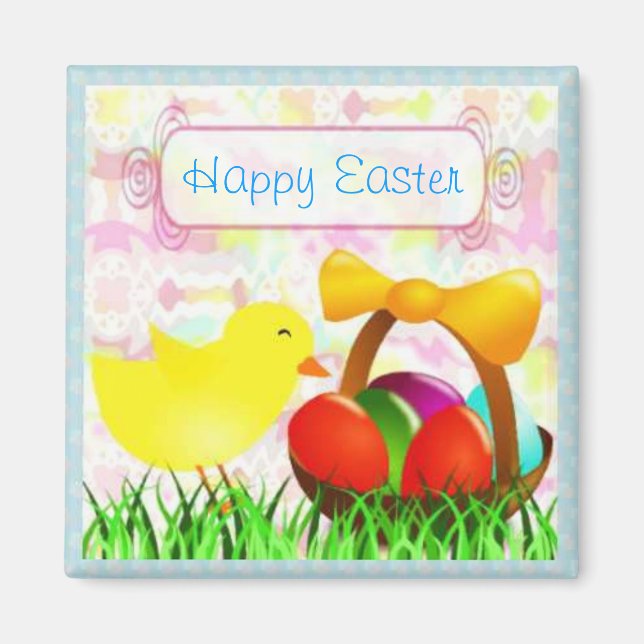 Íman Pintinho de Páscoa bonito (Frente)