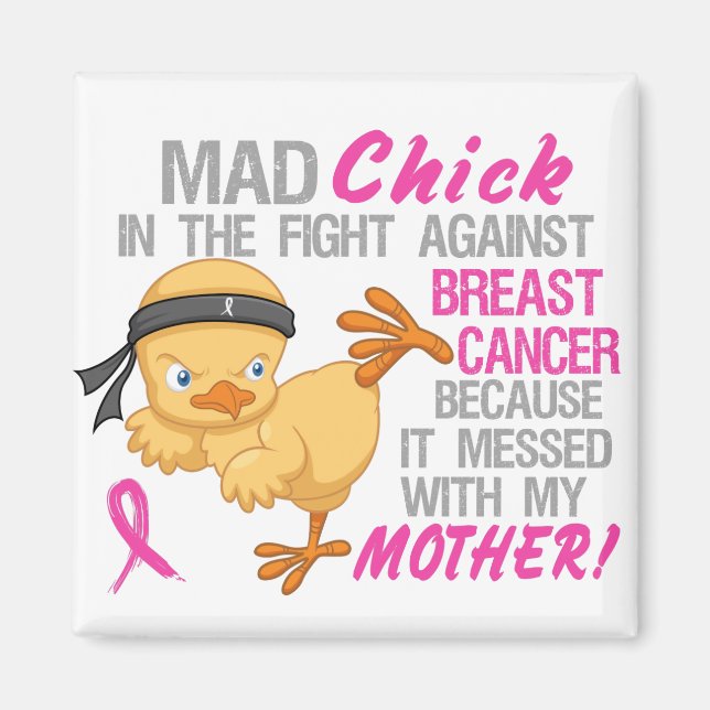 Íman Pintinho Louco Com Cancer Da Mama 3L Mãe (Frente)